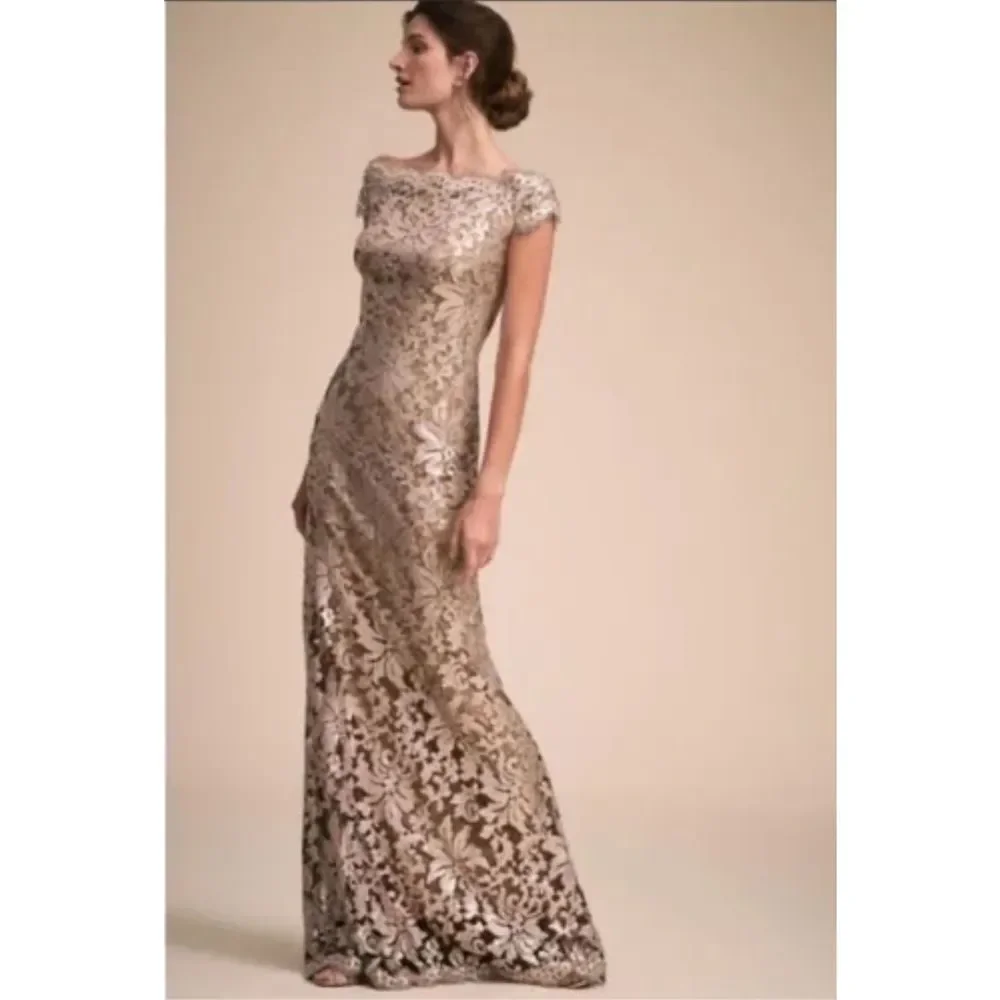 Tadashi Shoji Odette Dress Color Brown Size 16